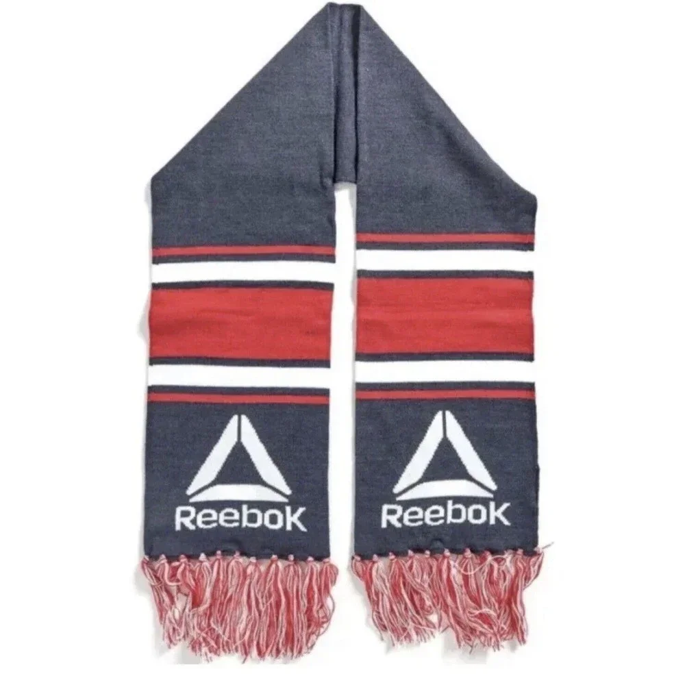 BRAND NEW Reebok Rally Scarf Red White Blue With Logo READY TO SHIP